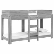 Vidaxl Postelja na vzkraj za otroke Siva Sonoma 75 x 190 cm