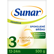 SUNAR Sensitive 3 Mlieko batoľacie 500 g, 12m+