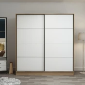 Hanah home Ormar Kale 180x210x52cm Belo-Bež