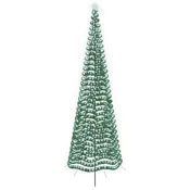 Vidaxl LED novoletna jelka iz tinsel traku s klinom EKENAS 500 cm