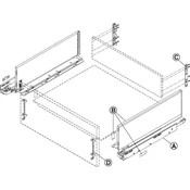 Set za predal BLUM LEGRABOX pure, višina C, BLUMOTION S, 70kg, NL 500,svilo bela