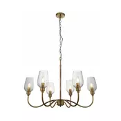 Endon 107791 - Luster na lancu 6xE14/6W/230V mesing