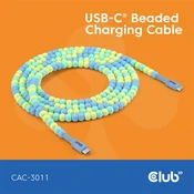 Club 3D kabel - CAC-3011 (USB-C, PD 240W, 20Gbps, 4K60Hz, plavi, M/M, 2m)