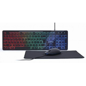 GEMBIRD KBS-UML-01 3-in-1 backlight set tastatura/ mis i podloga FO