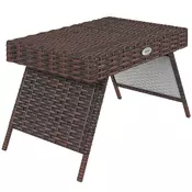 Homestar Zložljiva vrtna miza 60x41x41 cm rjava
