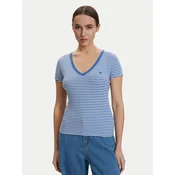 Tommy Jeans Majica DW0DW17385 Modra Slim Fit
