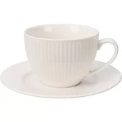 Gastro skodelica za kavo s krožničkom, rebrast dizajn, prostornina 0,24 l, 156 mm, premer 75 mm (6 kos)