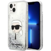 Karl Lagerfeld iPhone 14 Plus 6,7 silver hardcase Glitter Karl Head (KLHCP14MLNKHCH)