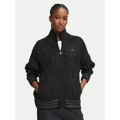 adidas Pletena jopica Cable Knit Firebrid Track Top KT2289 Črna Regular Fit
