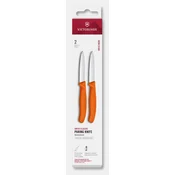 Victorinox nož 6.7609.2C1, set 2v1 za zelenjavo, raven, 8 cm, oranžna