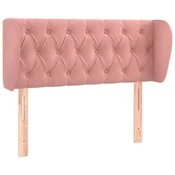 Vidaxl Vzglavje z ušesi roza 103x23x78/88 cm žamet