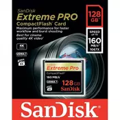 COMPACT FLASH CARD .128GB Sandisk Extreme PRO SDCFXPS-128G-X46