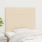 Uzglavlje krem boje 100x5x118/128 cm tkanina