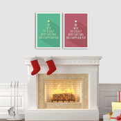 Wallity Slika u ramu MDF 2PBCTNOEL-07, 35x50 cm, 2 dela