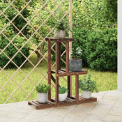 Stalak za cvijece 81 x 25 x 75,5 cm od masivne jelovine