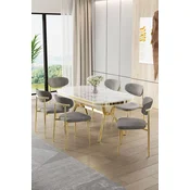 Hanah Home Trpezarijski set, 7 komada, Sivi