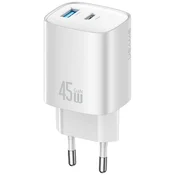 USAMS USAMS CC290 T66 45W STENSKI POLNILEC ZA TELEFONE USB-A USB-C GLADEK