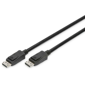 DIGITUS Digitus DisplayPort priključni kabel DisplayPort vtič\, DisplayPort vtič 2.00 m črna AK-340106-020-S Ultra HD (8K)\, pozlačeni konektorji DisplayPort kabel, (20416123)
