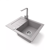 Set pomivalno korito Celje – B + enoročna armatura LUX-1 (siva)