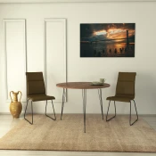 Hanah home Trpezarijski sto Sandalf 90x75x90cm Orah