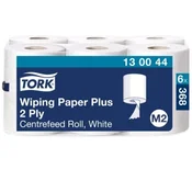 Papirnate brisače v dvoslojni roli. TORK Plus 420 beli M2, rola 125 m (6 kosov)