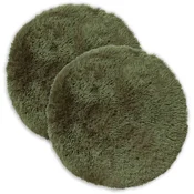 Vidaxl Prevleka za blazino 2 kos HEERLEN Zelena Premer 30 cm PV flis