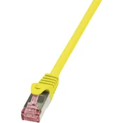 LogiLink RJ45 mrežni kabel CAT 6A S/FTP [1x RJ45 utikač - 1x RJ45 utikač] 1 m žuti nezapaljivi, zaš