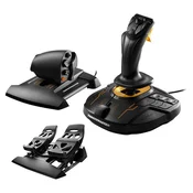 Joystick za simulator leta Thrustmaster T16000M FCS Flight Pack USB PC Crna Uklj. pedale, Uklj. klizač