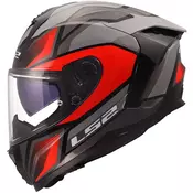 Integralna motociklisticka kaciga LS2 FF817 Challenger II Viper sjajna sivo-crvena