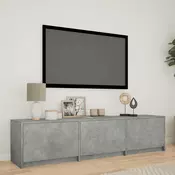 TV ormaric s LED rasvjetom Betonsko Siva 165 x 34 x 40 cm
