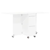 Vidaxl Jedilna miza 2 szt. 140 x 80 x 77 cm Inženirski les Bela