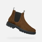 Brown mens ankle boots Geox Spherica EC7 - Mens