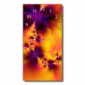tulup.si Steklena navpična ura Cvetje barva abstrakcija 30x60 cm