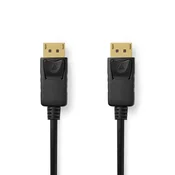 Nedis Kabel DisplayPort | DisplayPort moški | DisplayPort moški | 8K@60Hz | Pozlačeno | 3,00 m | Okrogla | PVC | Črna | Oznaka