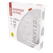 LED panel VIXXO, okrogel, bel, 19W, nevtralno bela