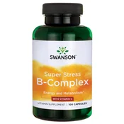 Swanson - Super Stress B-kompleks z vitaminom C, 100 kapsul