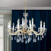 ORION Kristalna lusterica Marie Claire s 15 svjetala - Dnevni boravak/blagovaonica - mesing, prozirno - Metal