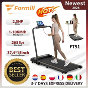 ISCOOTER Tekalna steza Formill FT51 2-v-1 črna/oranžna | 1-10 KM/H | LED zaslon | Nosilnost 120 KG | Kardio vadba za domačo telovadnico