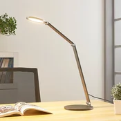 Namizna svetilka Lucande LED Mion, 41 cm, okrogla, z možnostjo zatemnitve - Študija/pisarna - Sodobni - modro-siva - Kovina