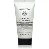 Apivita Cleansing Chamomile & Honey čistilno mleko 3 v 1 za obraz in oči 50 ml