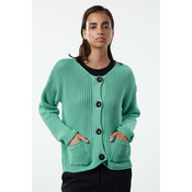 Trendyol Green Thick Basic Knitwear Cardigan