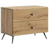vidaXL Nočna omarica Artisan hrast 62 x 34,5 x 47,5 cm Inženirski les