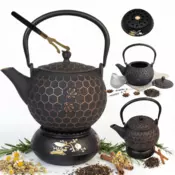 shumee Litoželezni grelnik vode 1,8 l, infuzer za čaj + grelec + vilice