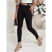 Spodnie damskie SKINTRA typu skinny czarne Dstreet