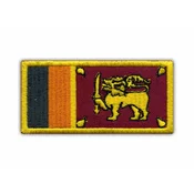 shumee Našitek zastave Šrilanke - nalepka za likanje/toplotno varjenje - vezen našitek/značka/emblem