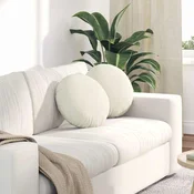Jastucici za sjedenje 2 pcs Krema O 40 x 13 cm Baršun