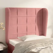 Vidaxl vidaXL Vzglavnik s krilci roza 103x23x118/128 cm žamet