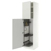 METOD Visoki element za sredst za cišc, bijela/Aspudden svijetlo siva, 60x60x220 cm