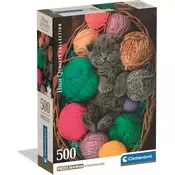 Clementoni - Puzzle Puhasta mačica - 500 kosov