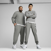 Mens Puma Essentials No. 1 Logo Jersey Pants, Gray, Size XS, Clothing